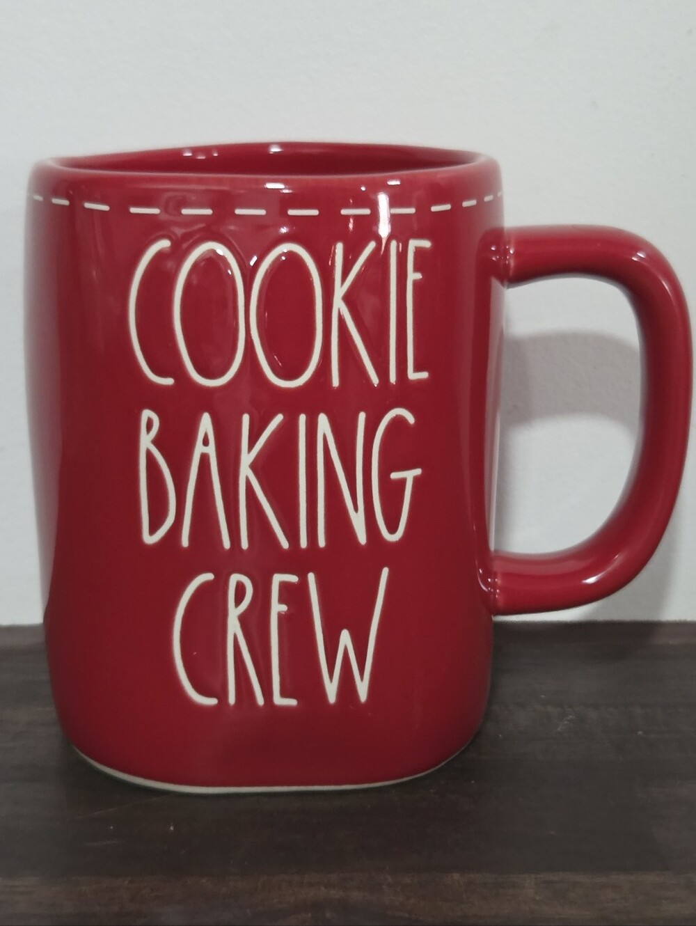 Rae Dunn Cookie Baking Crew Red Ceramic Mug